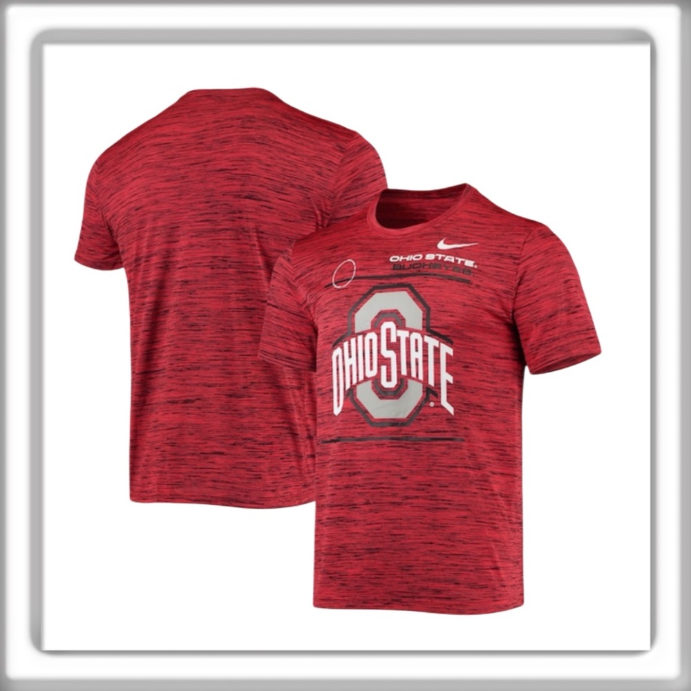 Nike Ohio State Buckeyes Men’s Sideline Velocity Performance T-Shirt Size Medium
